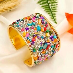 Colorful Wide Cuff Bracelet